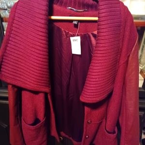Burgundy coat